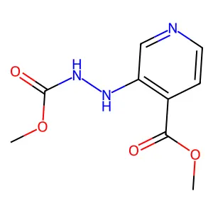 4-Pyridinecarboxylic acid, 3-[2-(methoxycarbonyl)hydrazino]-, methyl ester structure