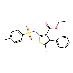 Ethyl 5-methyl-2-(((4-methylphenyl)sulfonyl)amino)-4-phenyl-3-thiophenecarboxylate structure