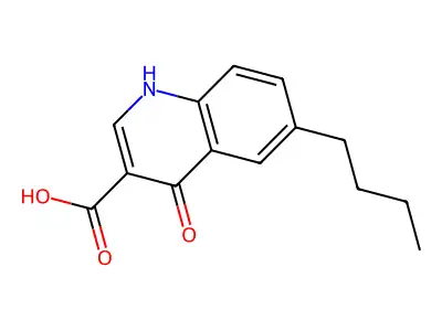 6-Butyl-4-hydroxyquinoline-3-carboxylic acid structure