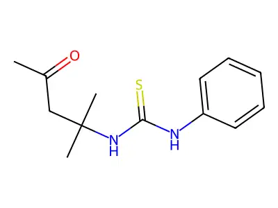 N-(2-Methyl-4-oxopentan-2-yl)-N'-phenylthiourea structure
