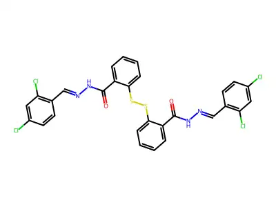 N-[(E)-(2,4-dichlorophenyl)methylideneamino]-2-[[2-[[(E)-(2, structure