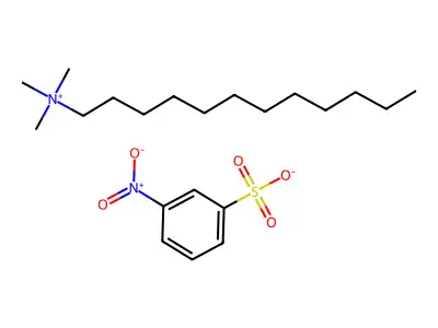 Dodecyl(trimethyl)azanium;3-nitrobenzenesulfonic acid structure