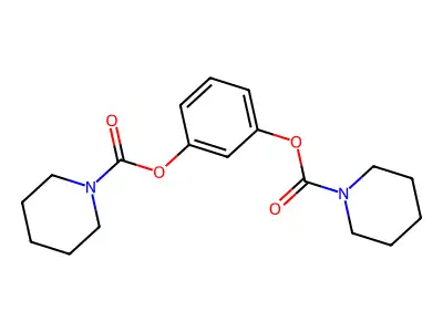 3-Piperidylcarbonyloxyphenyl piperidinecarboxylate structure