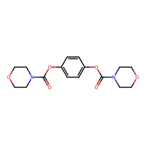 4-Morpholin-4-ylcarbonyloxyphenyl morpholine-4-carboxylate structure
