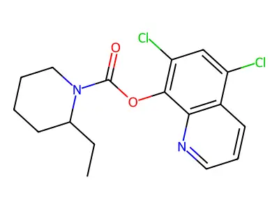5,7-Dichloroquinolin-8-yl 2-ethylpiperidine-1-carboxylate structure
