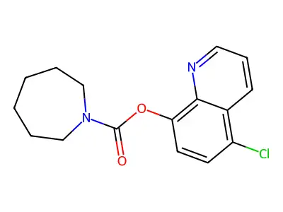 Azepane-1-carboxylic acid 5-chloro-quinolin-8-yl ester structure