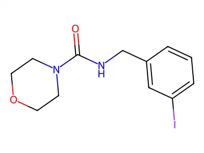 N-(3-iodobenzyl)morpholine-4-carboxamide structure