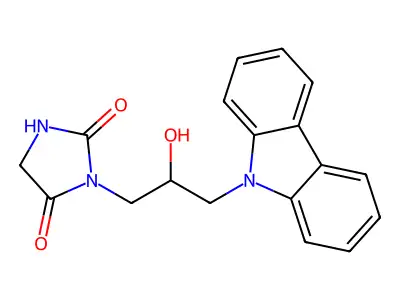 3-(3-Carbazol-9-yl-2-hydroxypropyl)imidazolidine-2,4-dione structure