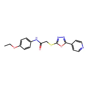 N-(4-ethoxyphenyl)-2-((5-(pyridin-4-yl)-1,3,4-oxadiazol-2-yl)thio)acetamide structure
