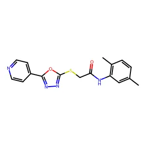 N-(2,5-dimethylphenyl)-2-{[5-(pyridin-4-yl)-1,3,4-oxadiazol-2-yl]sulfanyl}acetamide structure