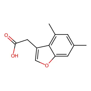 (4,6-Dimethyl-1-benzofuran-3-yl)acetic acid structure