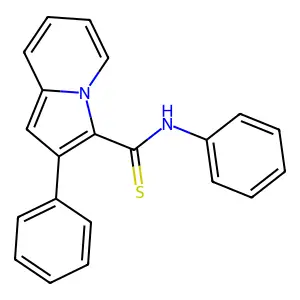 N,2-diphenylindolizine-3-carbothioamide structure