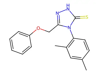 4-(2,4-Dimethylphenyl)-5-(phenoxymethyl)-2,4-dihydro-3H-1,2,4-triazole-3-thione structure