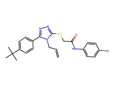 2-((4-Allyl-5-(4-(tert-butyl)phenyl)-4H-1,2,4-triazol-3-yl)thio)-N-(4-bromophenyl)acetamide structure