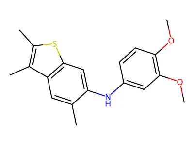 Benzo[b]thiophen-6-amine, N-(3,4-dimethoxyphenyl)-2,3,5-trimethyl- structure