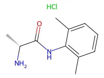 (-)-2-Amino-N-(2,6-dimethylphenyl)propanamide monohydrochloride structure