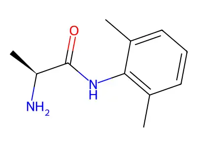 Propanamide, 2-amino-N-(2,6-dimethylphenyl)-, (S)- structure