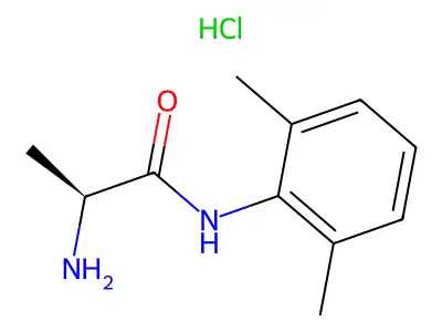 (+)-2-Amino-N-(2,6-dimethylphenyl)propanamide monohydrochloride structure