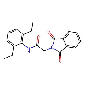 N-(2,6-diethylphenyl)-2-(1,3-dioxoisoindol-2-yl)acetamide structure