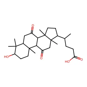 3-Hydroxy-4,4,14-trimethyl-7,11-dioxocholan-24-oic acid structure