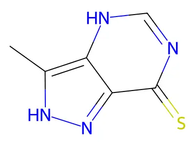 3-Methyl-2,4-dihydropyrazolo[4,3-d]pyrimidine-7-thione structure