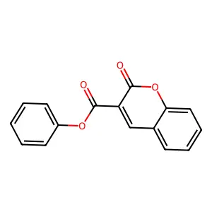 2H-1-Benzopyran-3-carboxylic acid, 2-oxo-, phenyl ester structure