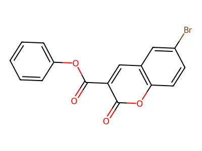 phenyl 6-bromo-2-oxo-2H-chromene-3-carboxylate structure