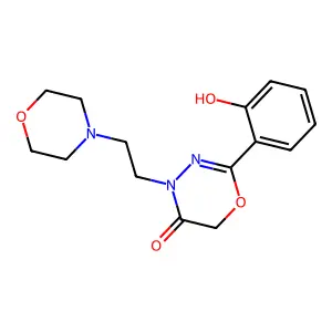 2-(2-Hydroxyphenyl)-4-(2-(4-morpholinyl)ethyl)-4H-1,3,4-oxadiazin-5(6H)-one structure