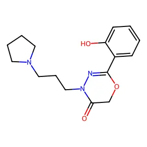 2-(2-Hydroxyphenyl)-4-(3-(1-pyrrolidinyl)propyl)-4H-1,3,4-oxadiazin-5(6H)-one structure