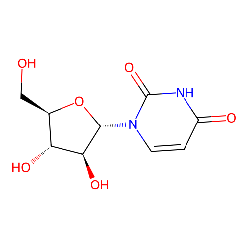 1-(alpha-d-Arabinofuranosyl)uracil structure