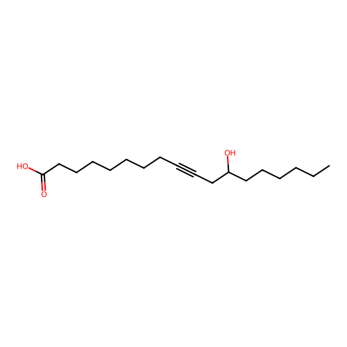 12-Hydroxy-9-octadecynoic acid structure
