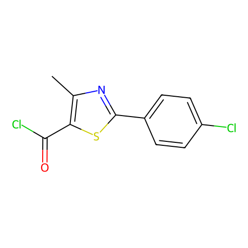 2-(4-Chlorophenyl)-4-methyl-1,3-thiazole-5-carbonyl chloride structure