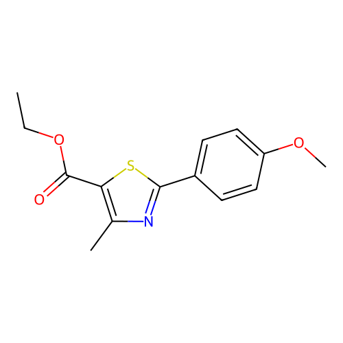 Ethyl 2-(4-methoxyphenyl)-4-methyl-1,3-thiazole-5-carboxylate structure