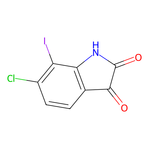 6-Chloro-7-iodo-1H-indole-2,3-dione structure