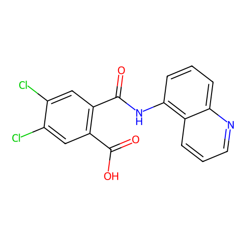 4,5-Dichloro-N-quinolin-5-yl-phthalamic acid structure