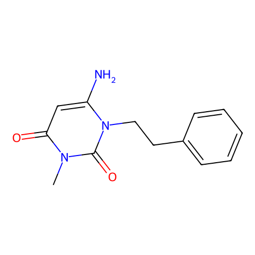 6-Amino-3-methyl-1-(2-phenylethyl)pyrimidine-2,4-dione structure