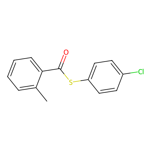 S-(4-chlorophenyl) 2-methylbenzenecarbothioate structure