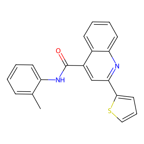 N-(2-methylphenyl)-2-(2-thienyl)-4-quinolinecarboxamide structure