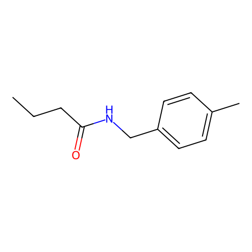 N-(4-methylbenzyl)butanamide structure