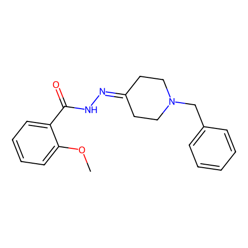 N'-(1-benzyl-4-piperidinylidene)-2-methoxybenzohydrazide structure