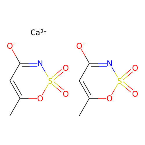 Acesulfame calcium structure