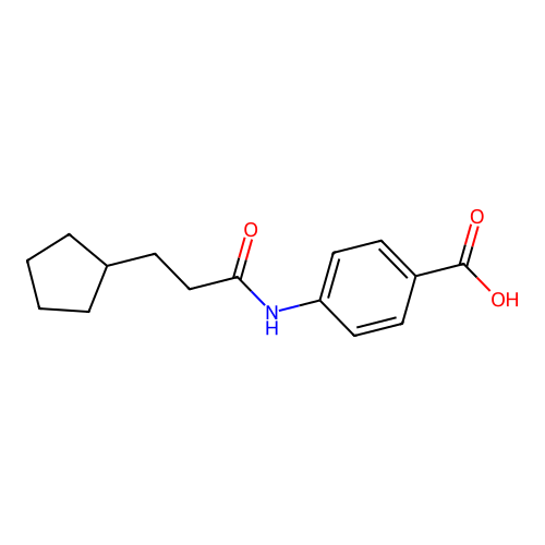 4-[(3-Cyclopentylpropanoyl)amino]benzoic acid structure