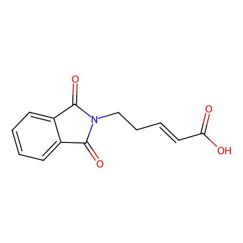 (E)-5-(1,3-dioxoisoindol-2-yl)pent-2-enoic acid structure