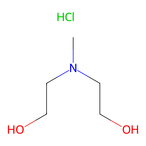 Ethanol, 2,2'-(methylimino)bis-, hydrochloride structure