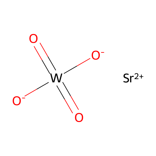 Strontium tungsten oxide (SrWO4) structure