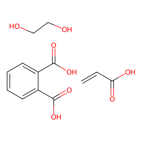Ethane-1,2-diol;phthalic acid;prop-2-enoic acid structure
