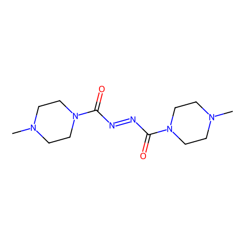diazenedicarboxylic acid bis(N'-methylpiperazide) structure