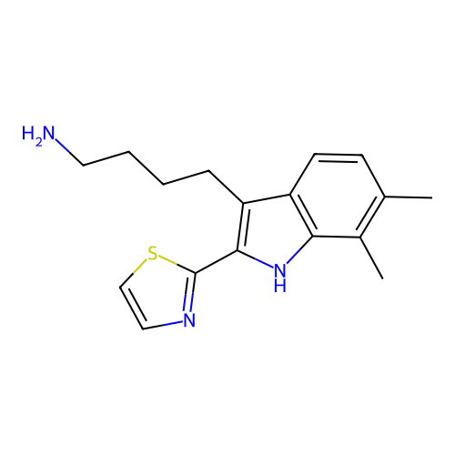 4-[6,7-dimethyl-2-(1,3-thiazol-2-yl)-1H-indol-3-yl]butan-1-amine structure