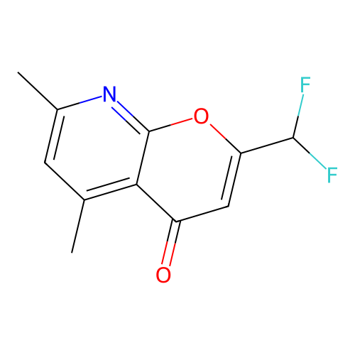 2-(difluoromethyl)-5,7-dimethyl-4H-pyrano[2,3-b]pyridin-4-one structure