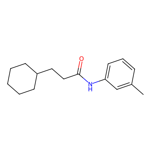 3-cyclohexyl-N-(3-methylphenyl)propanamide structure